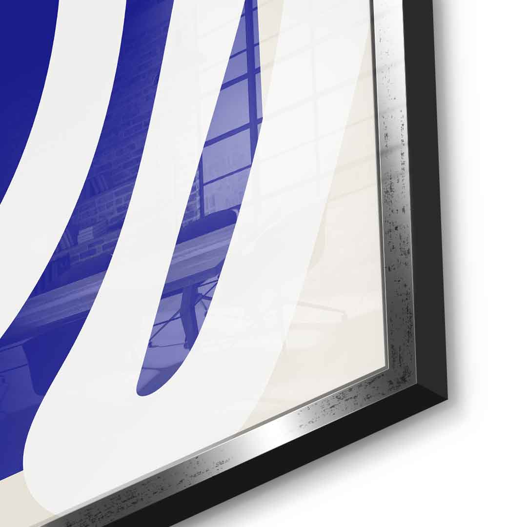 White on Blue - Acrylic glass