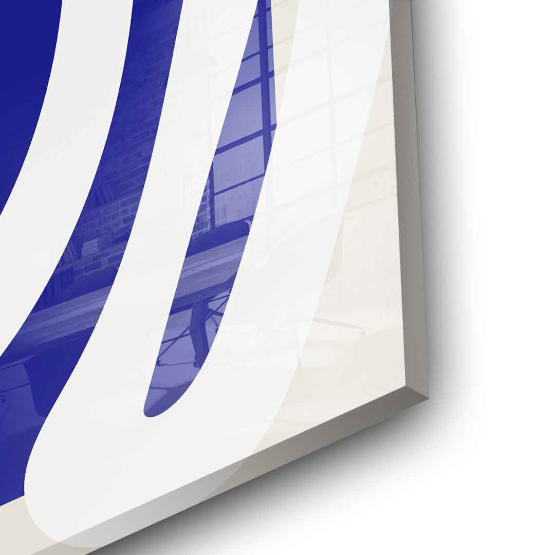 White on Blue - Acrylic glass
