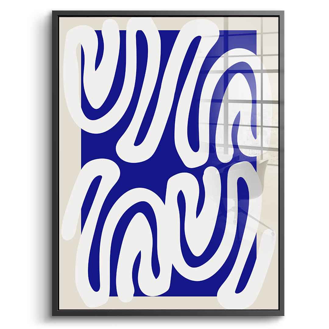 White on Blue - Acrylic glass