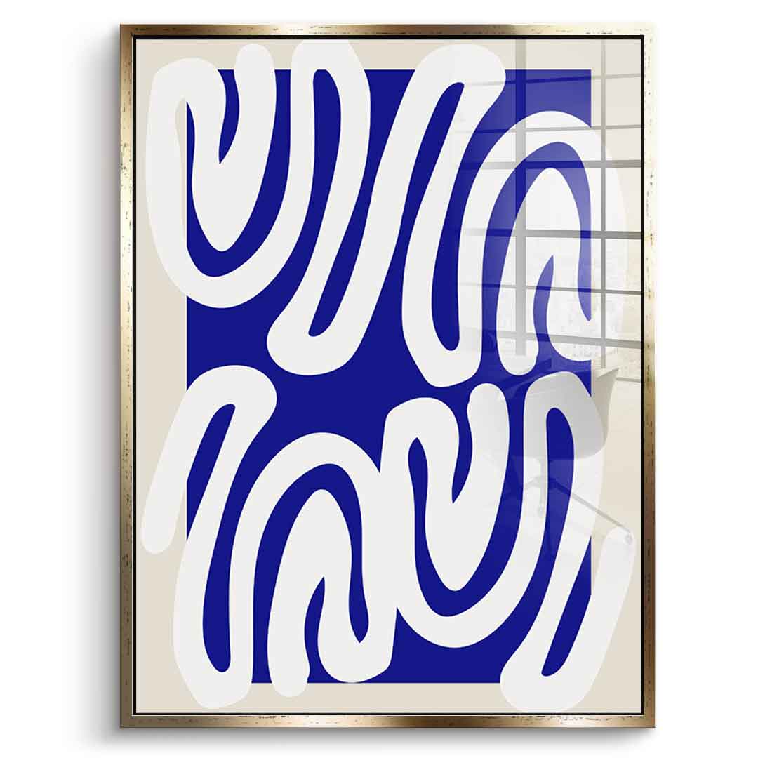 White on Blue - Acrylic glass