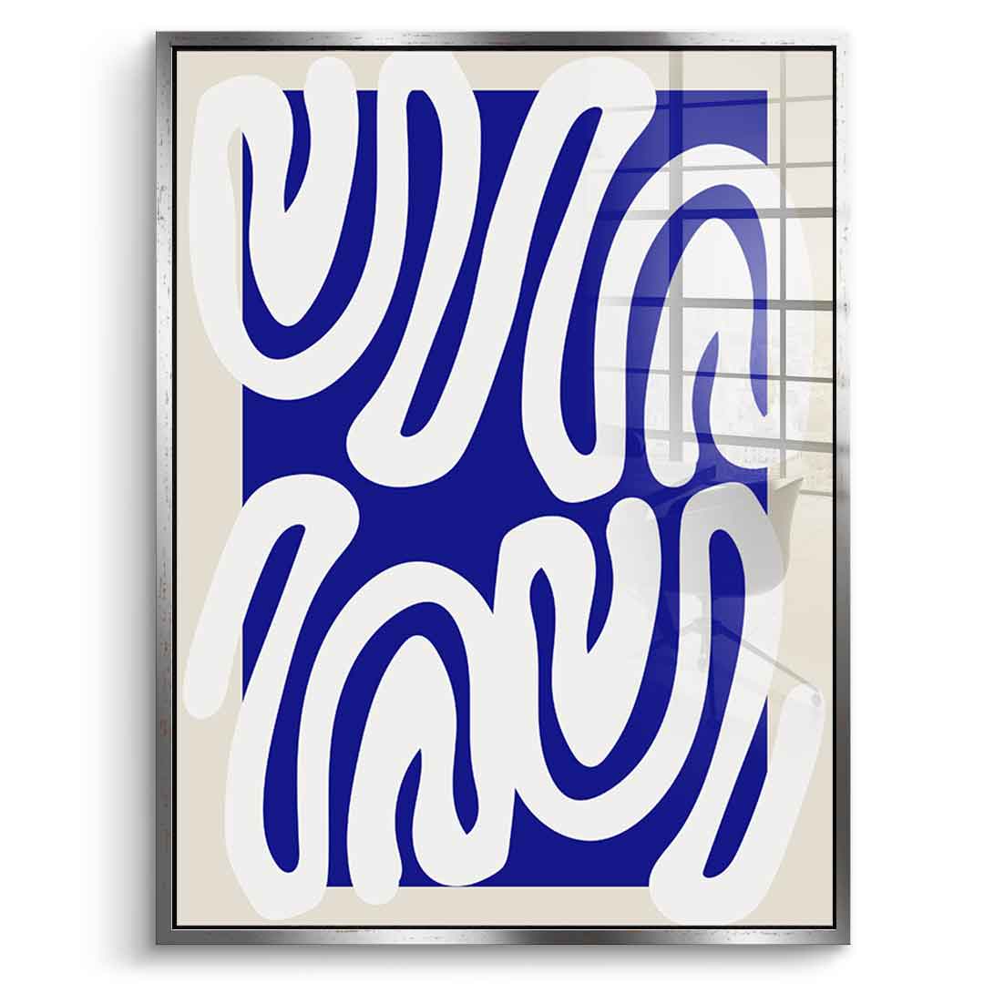White on Blue - Acrylic glass