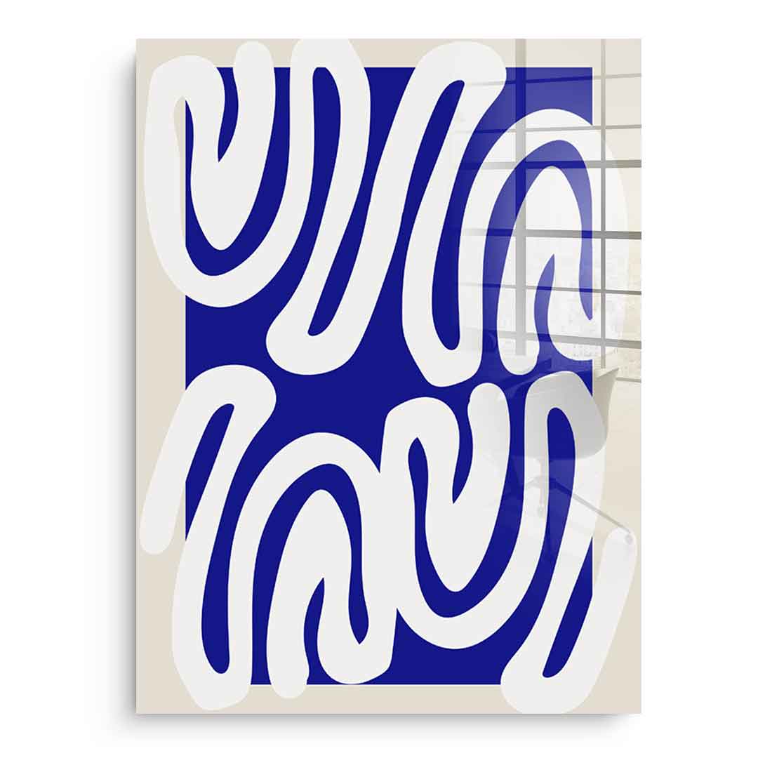 White on Blue - Acrylic glass