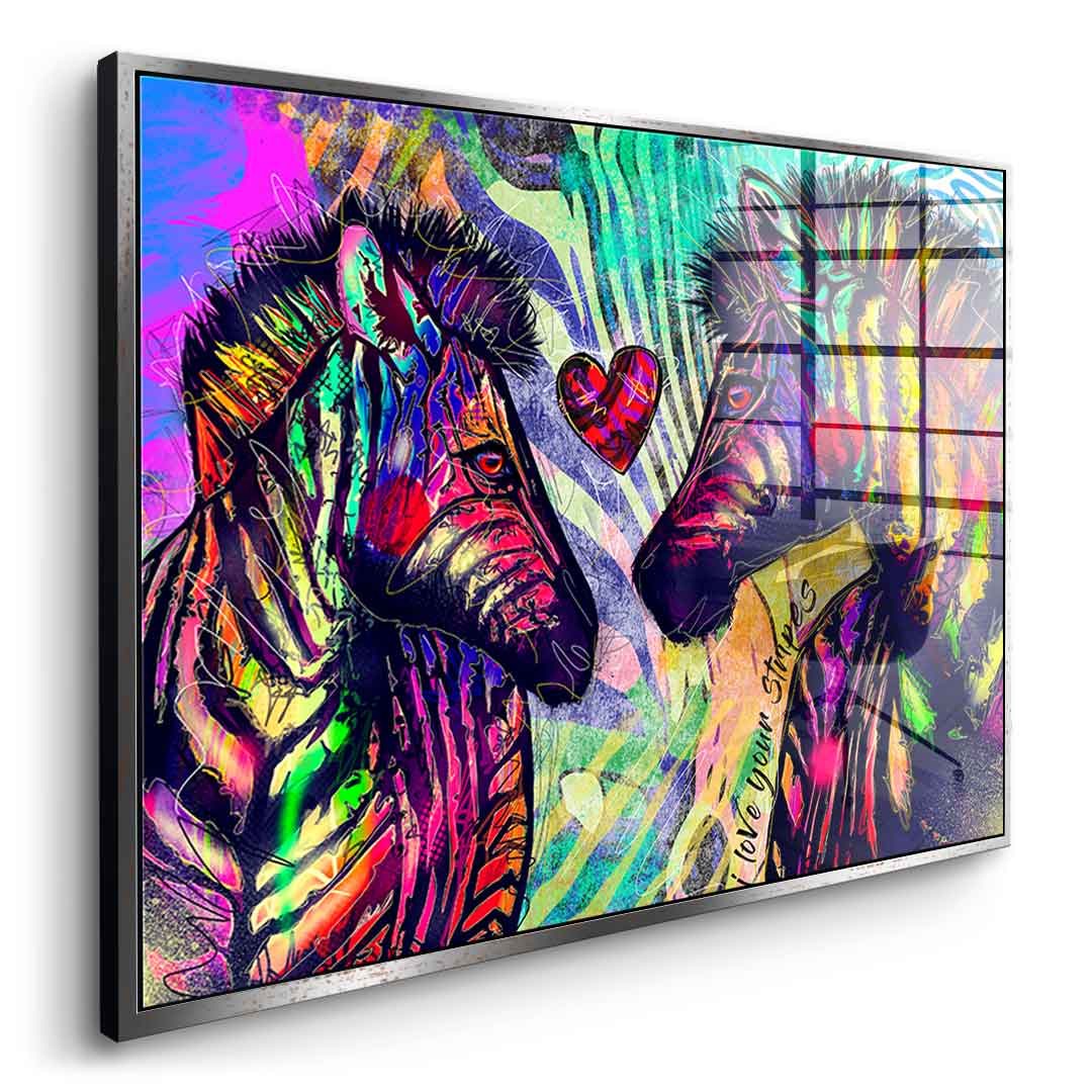 Zebra Heart - Acrylglas