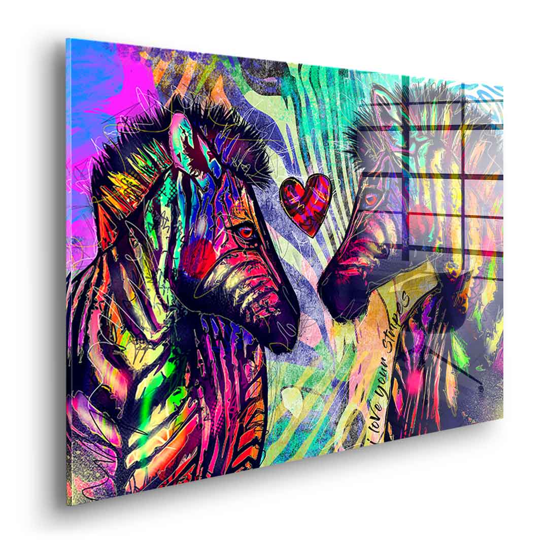 Zebra Heart - Acrylglas