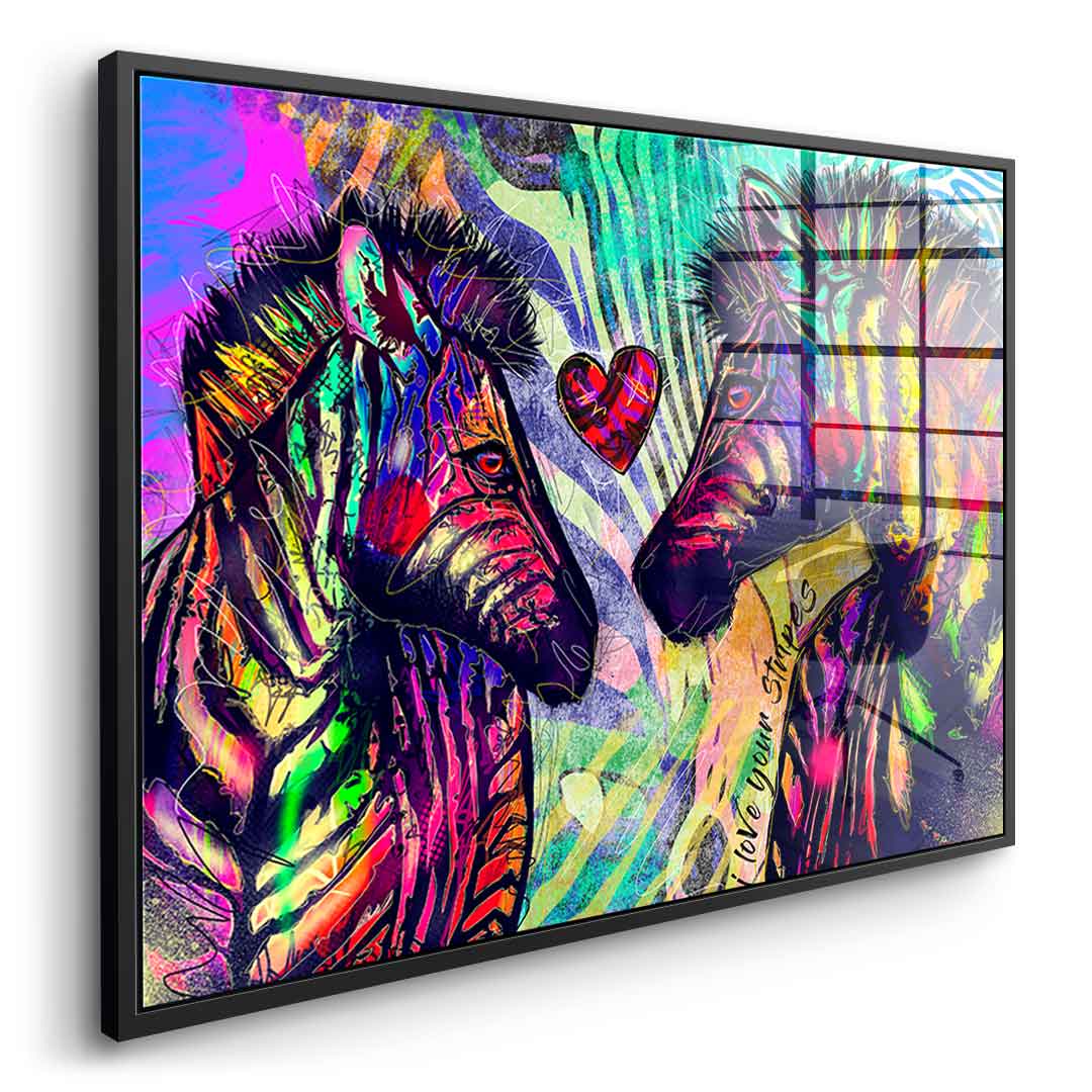Zebra Heart - Acrylglas