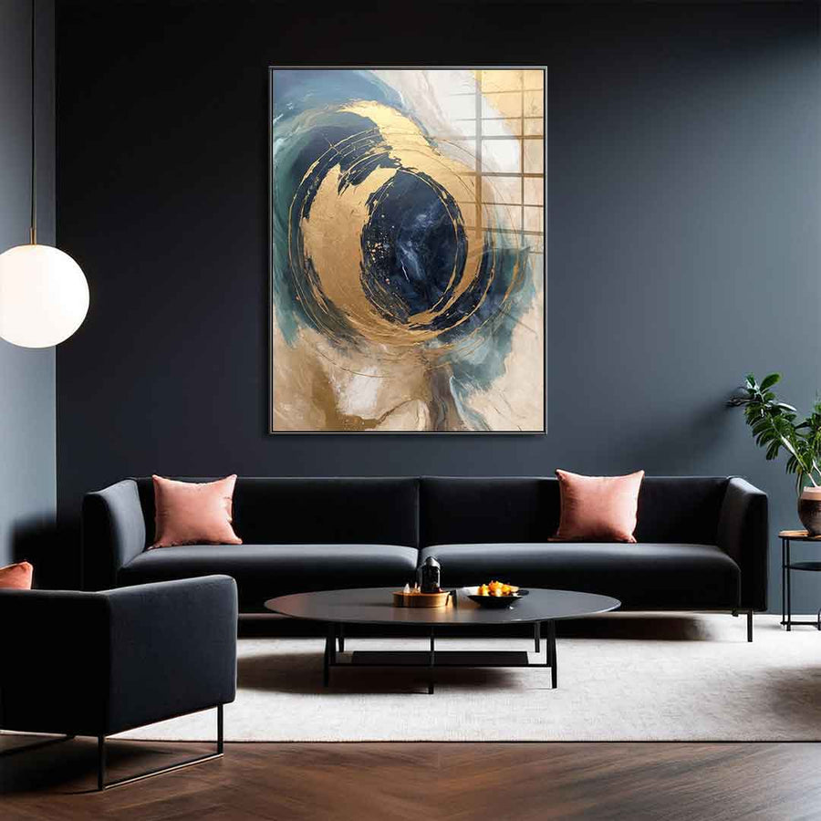 Golden Vortex - Acrylglas