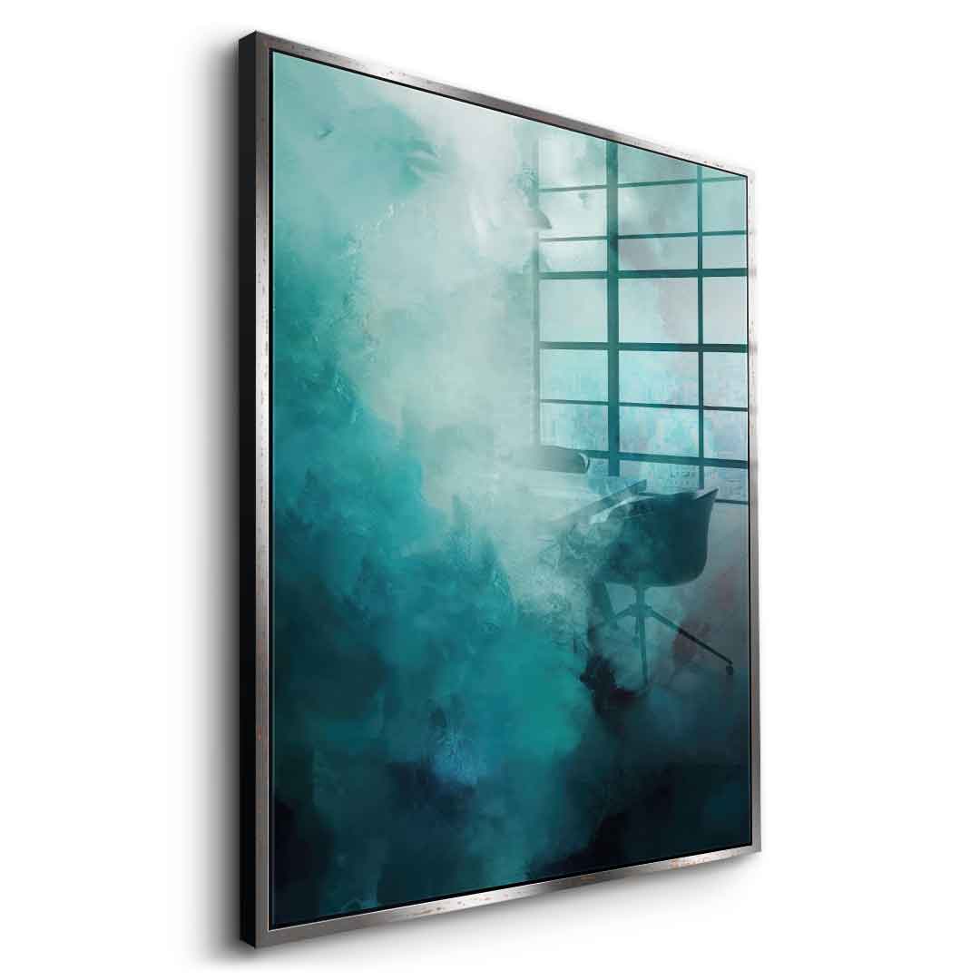 Misty Teal Abyss - Acrylic glass