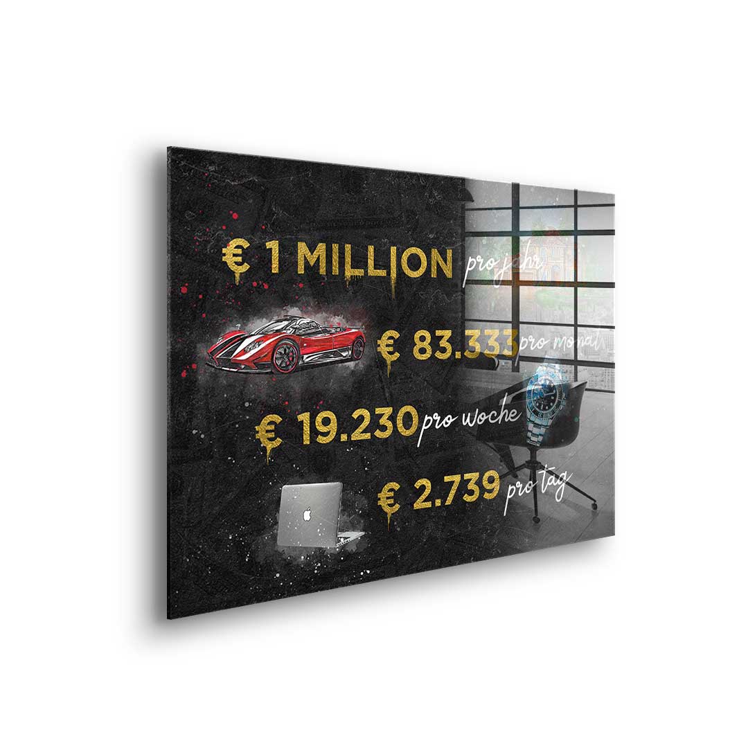 Jeden Milion – szkło akrylowe