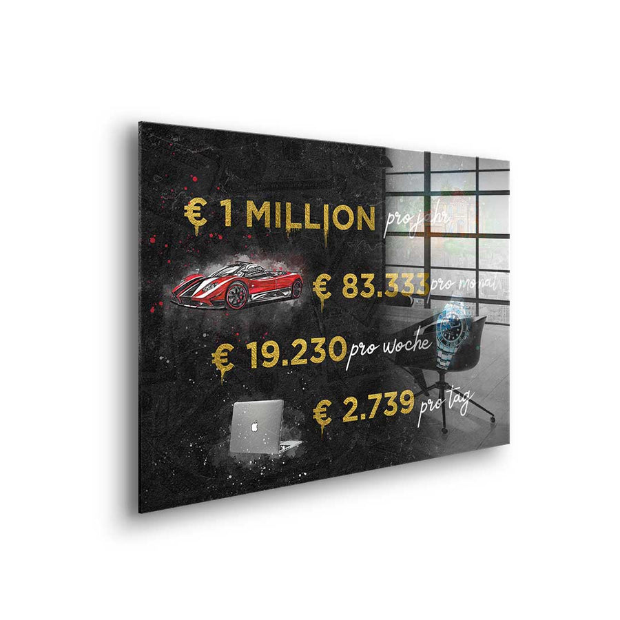 Jeden Milion – szkło akrylowe
