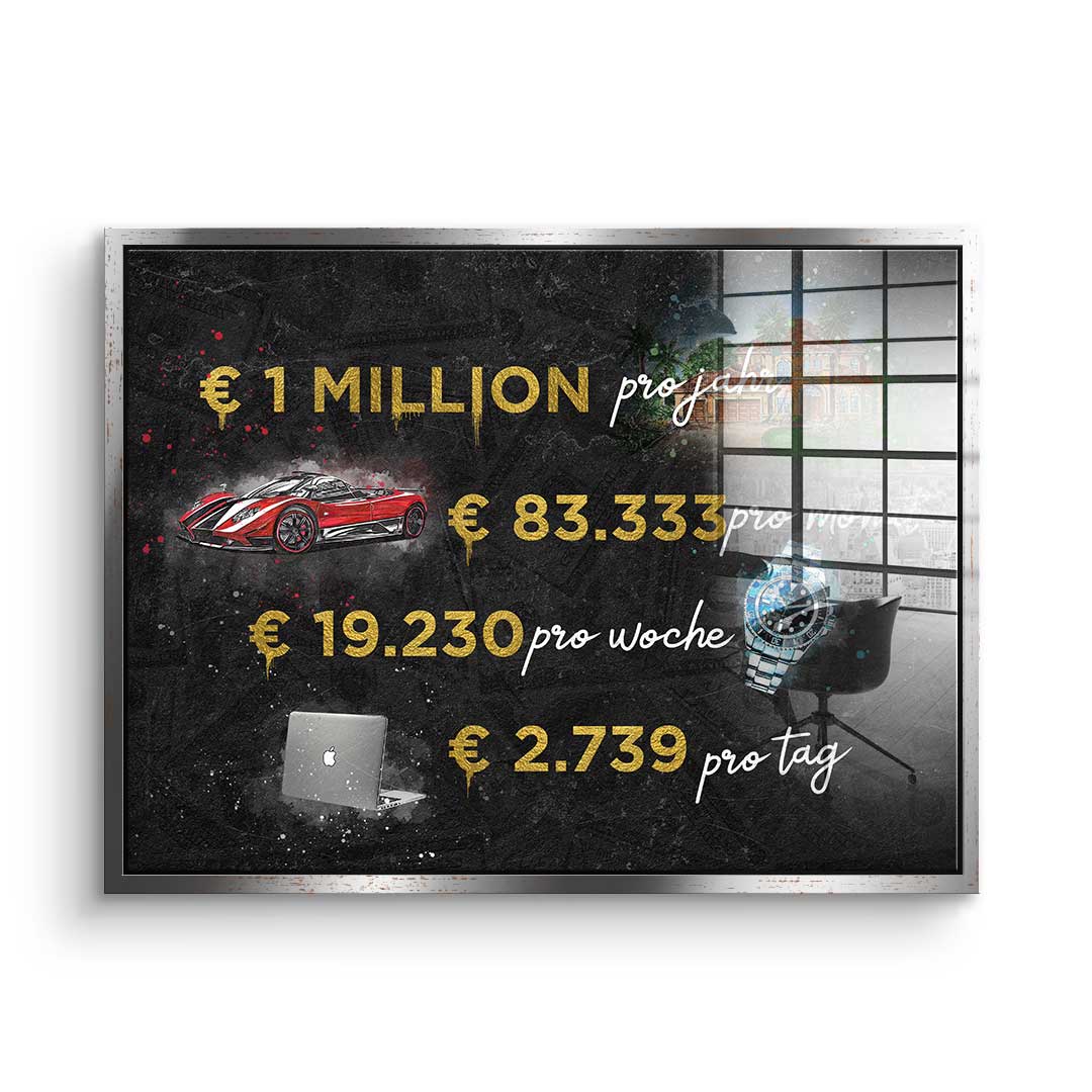 Jeden Milion – szkło akrylowe