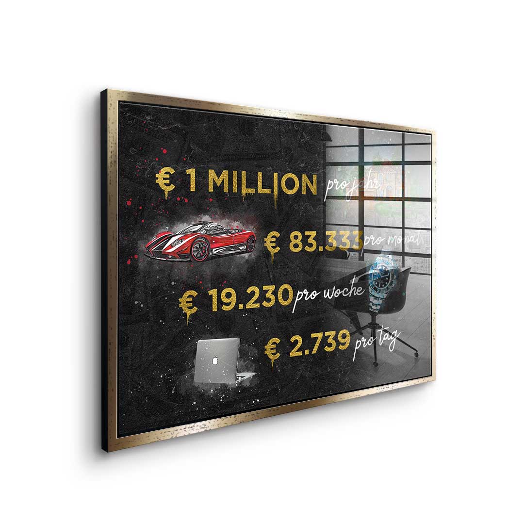 Jeden Milion – szkło akrylowe