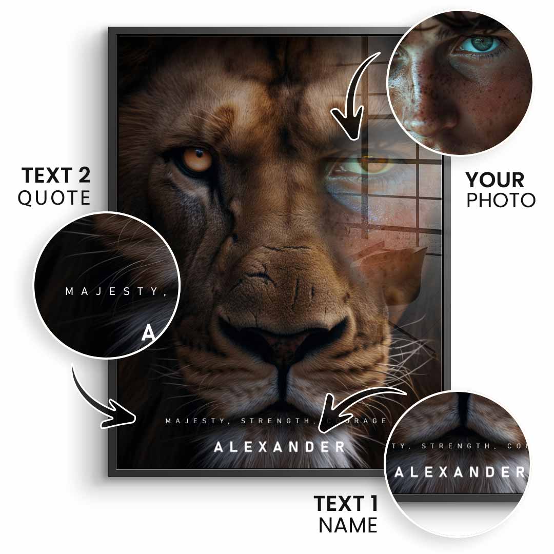 Lion Fusion Personalisierbar - Acrylglas