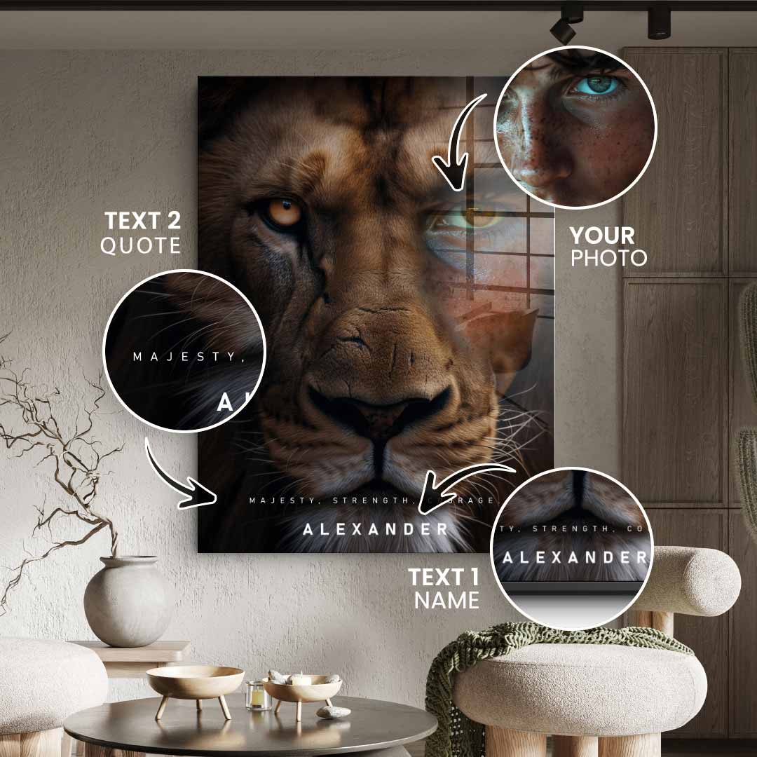 Lion Fusion Personalisierbar - Acrylglas