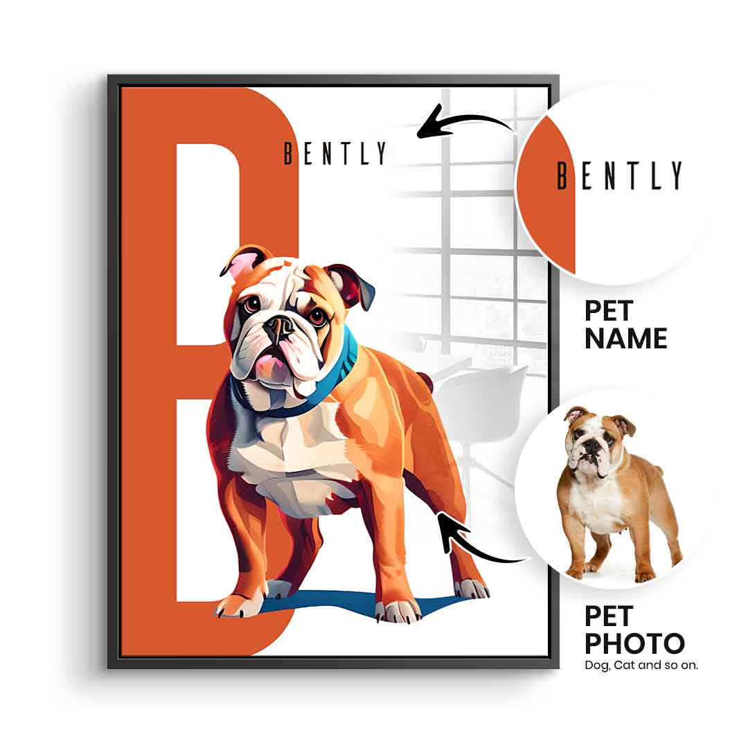 Pet Initial Personalisierbar - Acrylglas