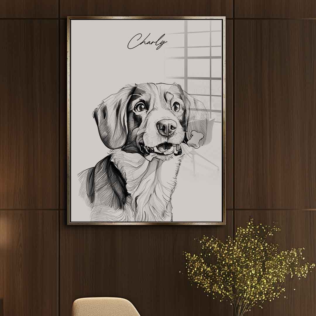 Pet Sketch Personalizowany - Szkło akrylowe