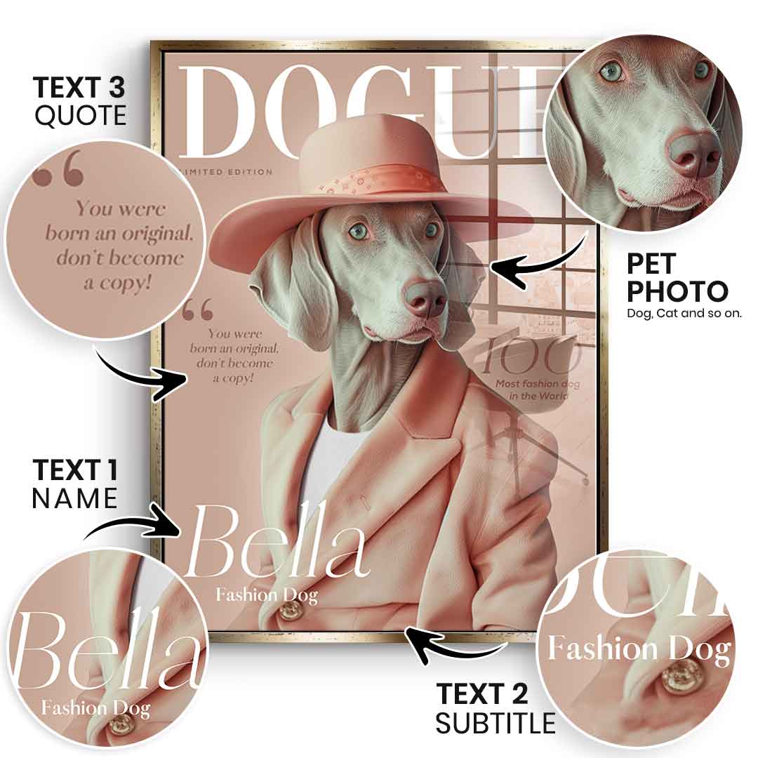 Dogue do personalizacji - szkło akrylowe