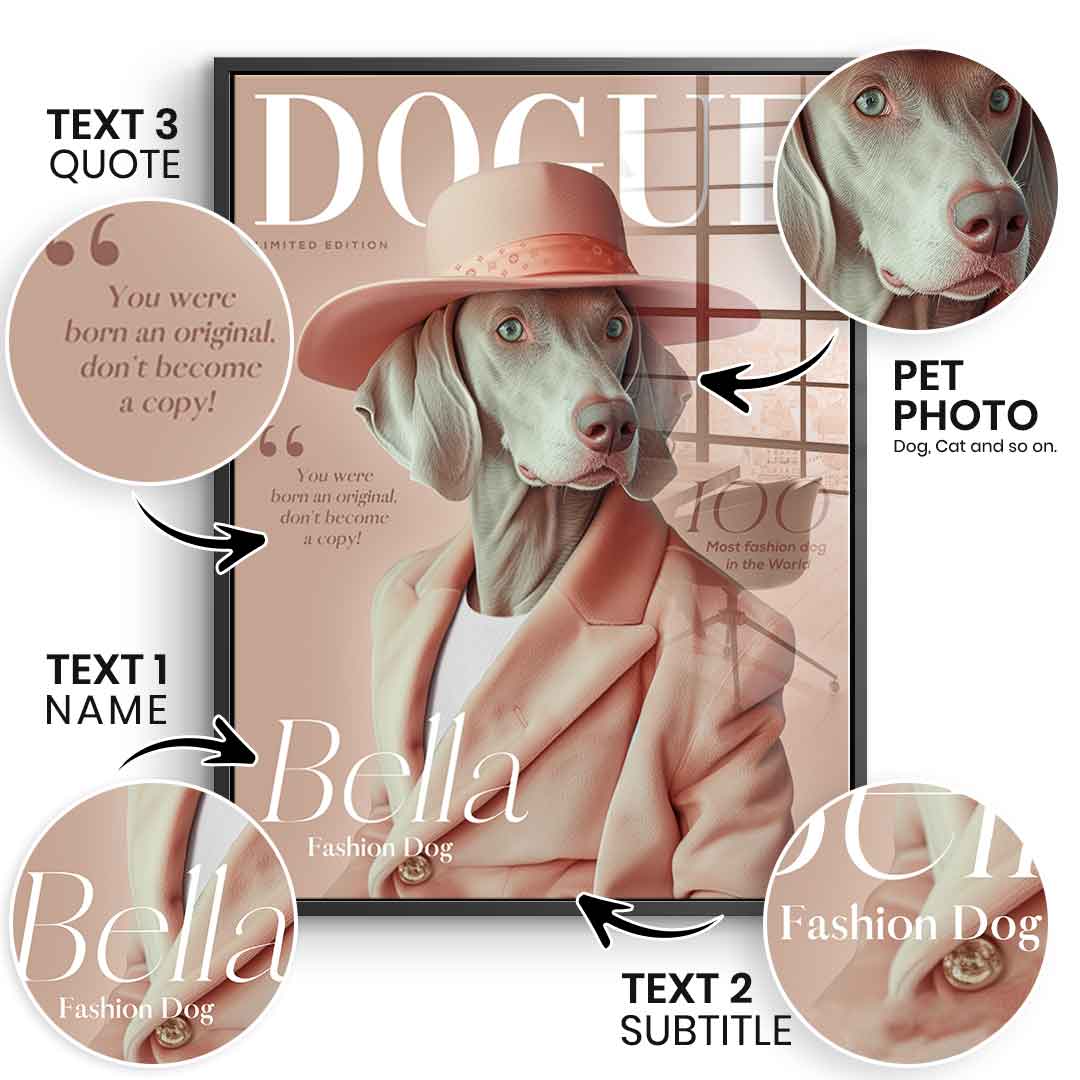 Dogue do personalizacji - szkło akrylowe