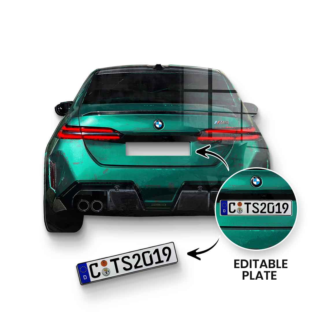 Wandskulptur BMW M5 Backside - Acrylglas - Personalisierbar