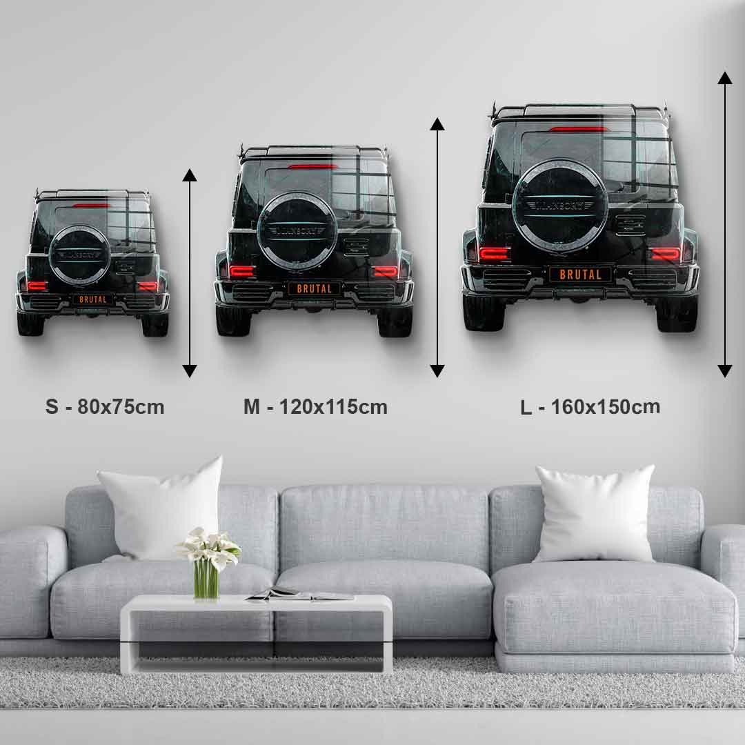 Wall sculpture G-Wagon Backside - Acrylic glass