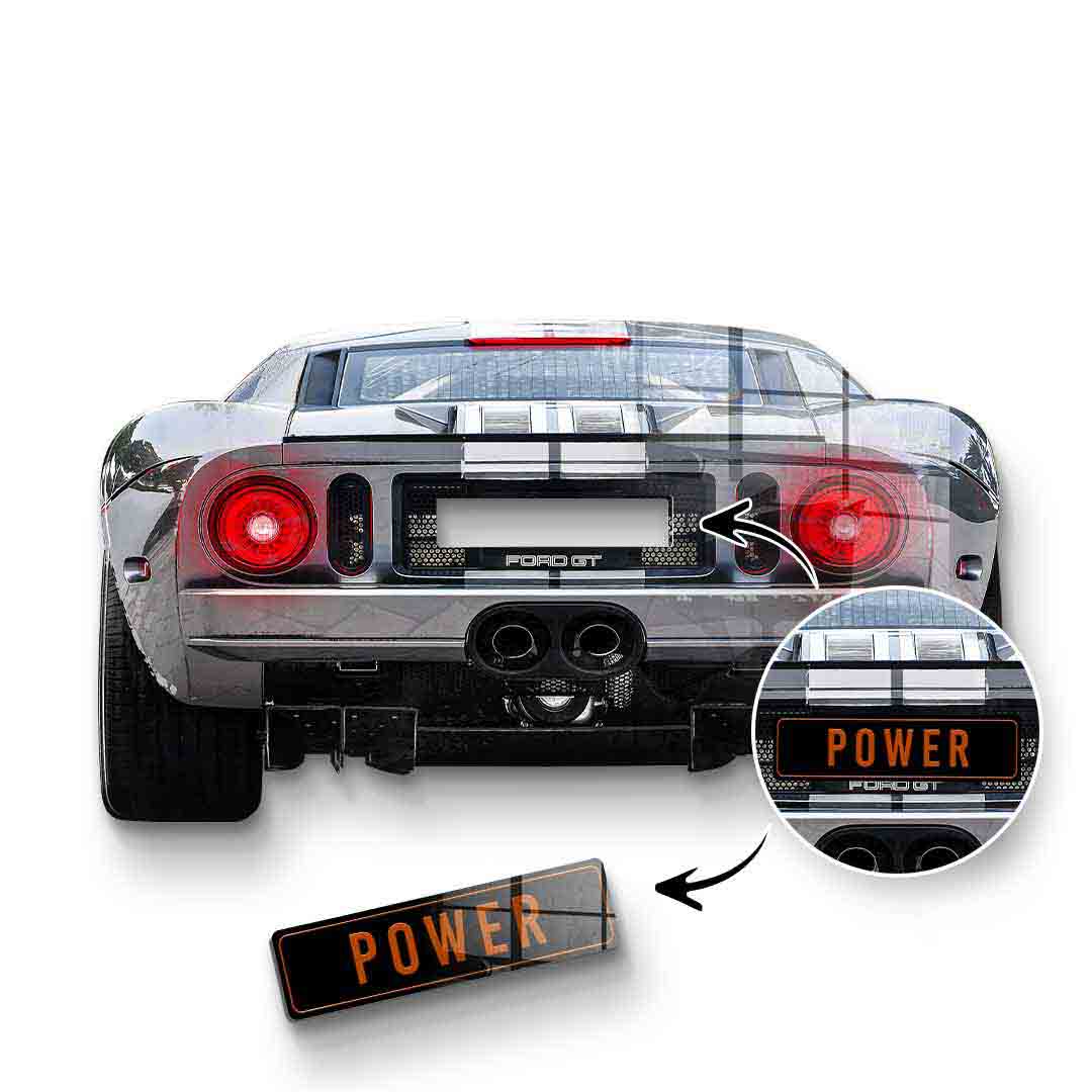 Rzeźba ścienna Ford GT Backside - szkło akrylowe