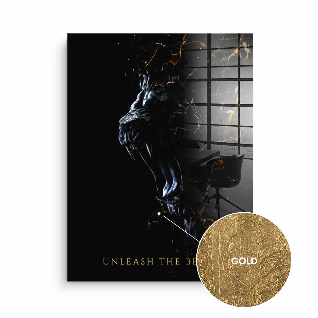 Abstract Lion - Blattgold