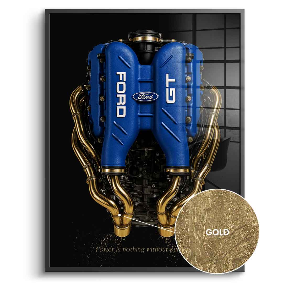 Ford GT Engine - Gold Leaf