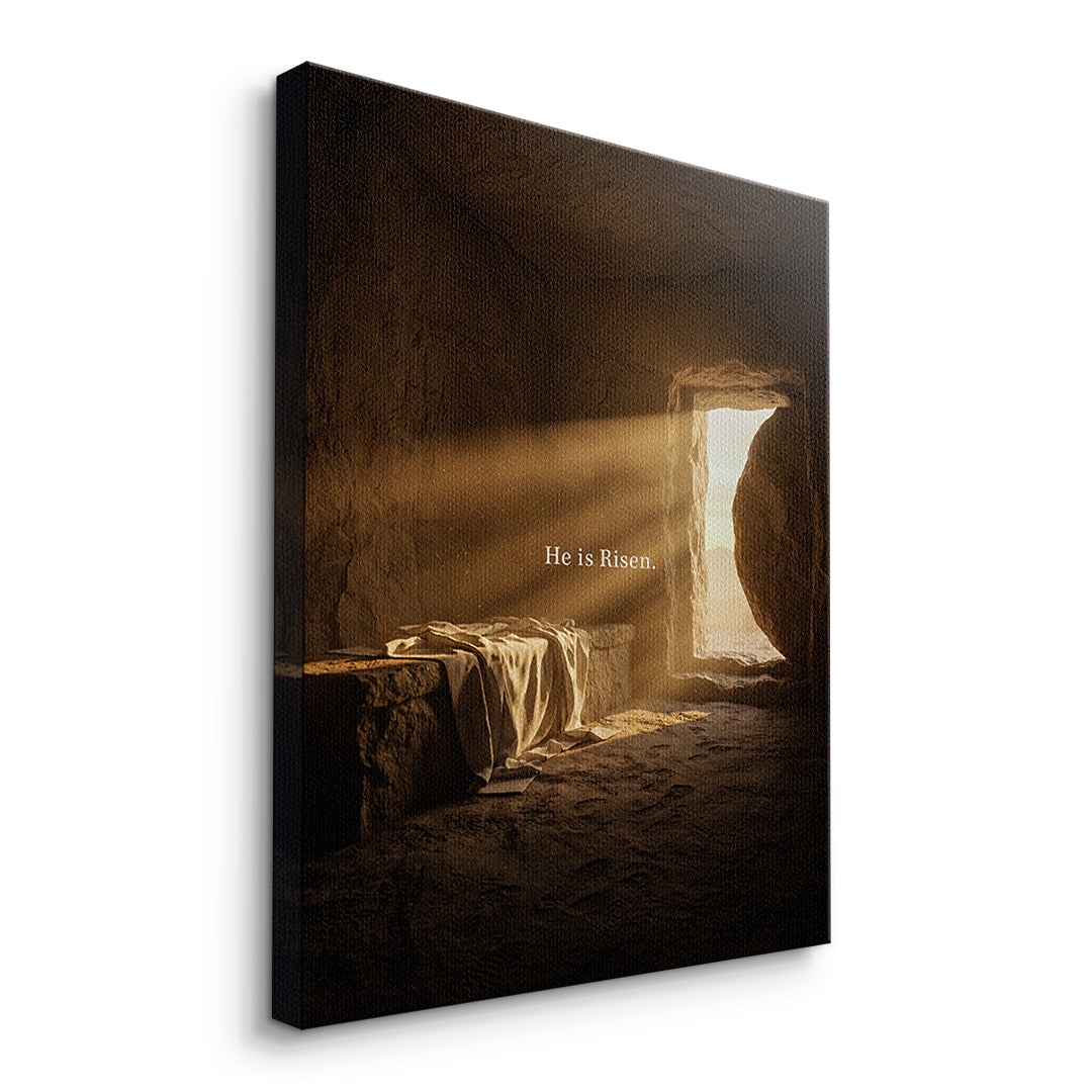 He is Risen Leinwandbild Seitenansicht