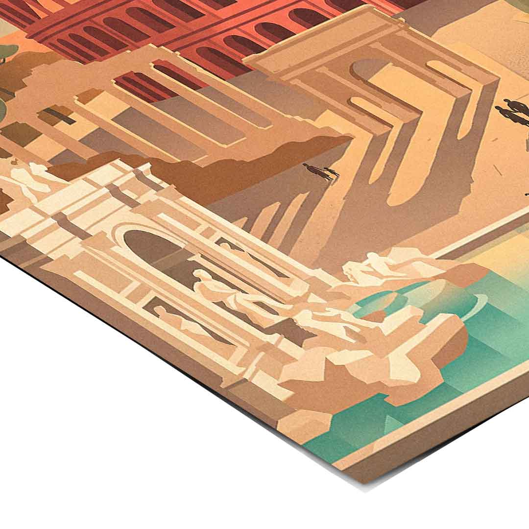 Rome Poster Corner-Detail-Vertical