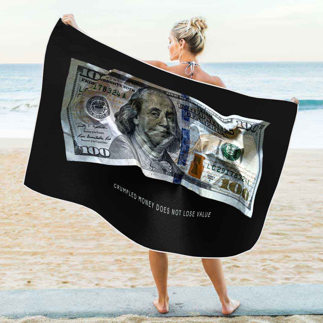 Badehandtuch - Crumbled Money