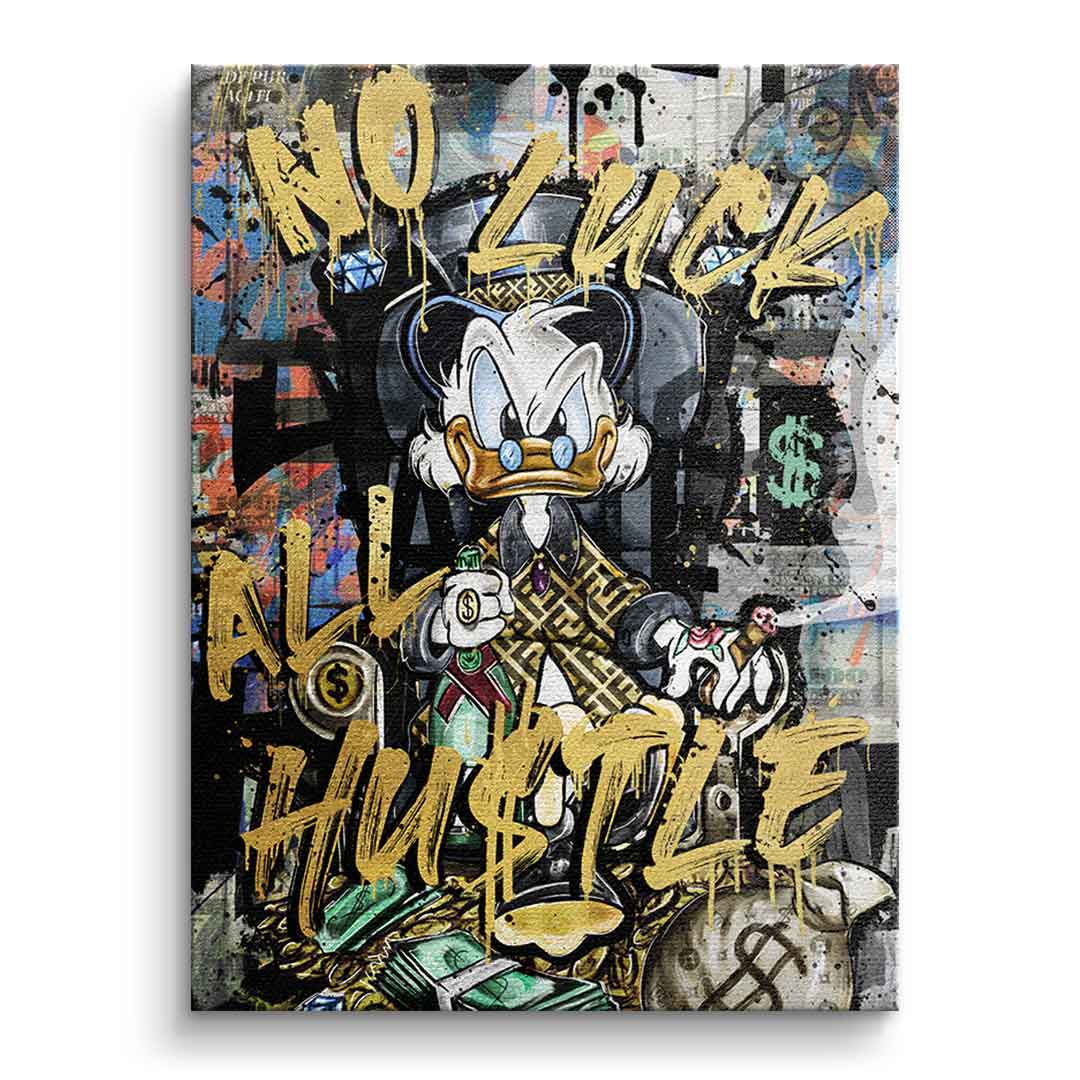 All Hustle Duck – Leinwand 40 × 30 cm