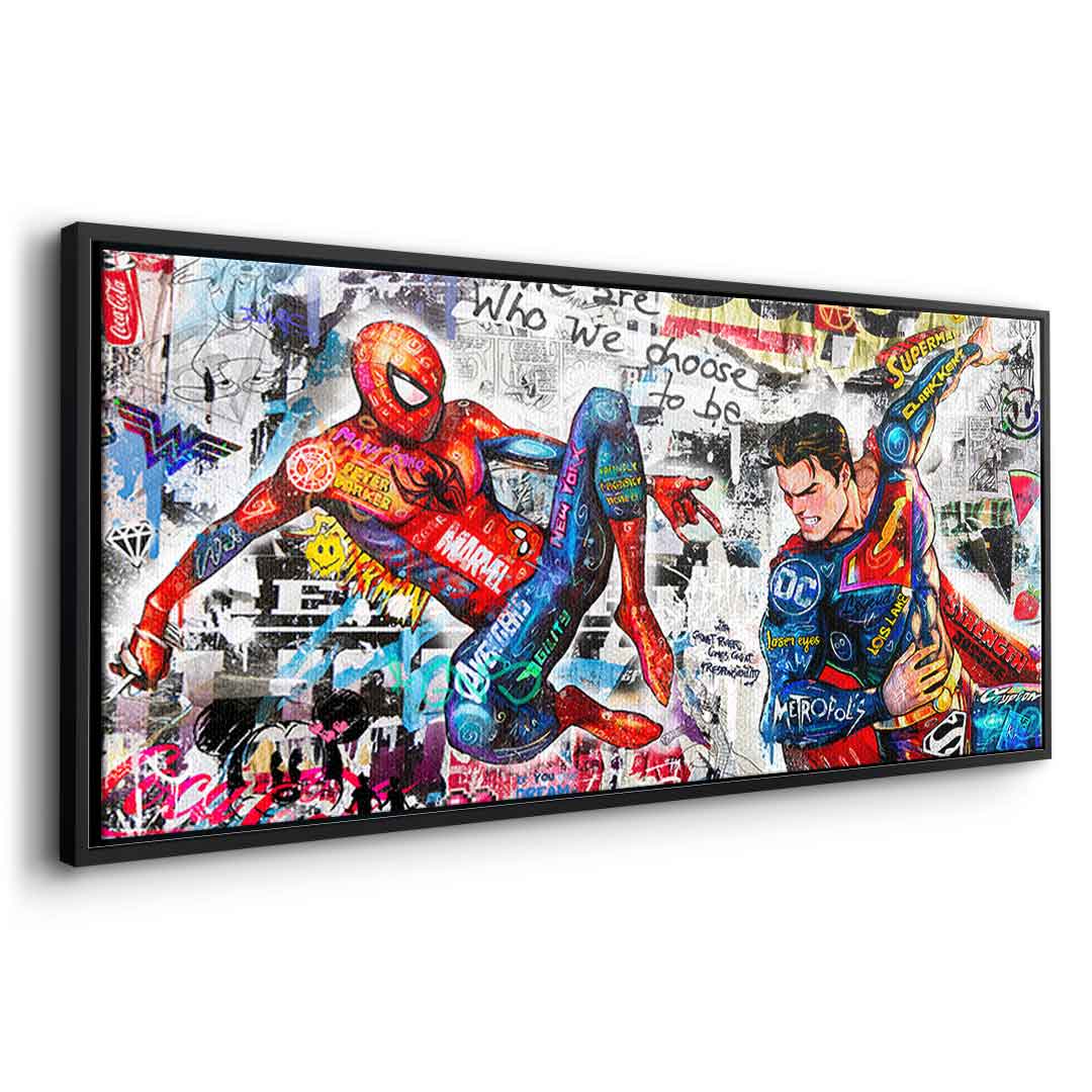 Superman meets Spiderman