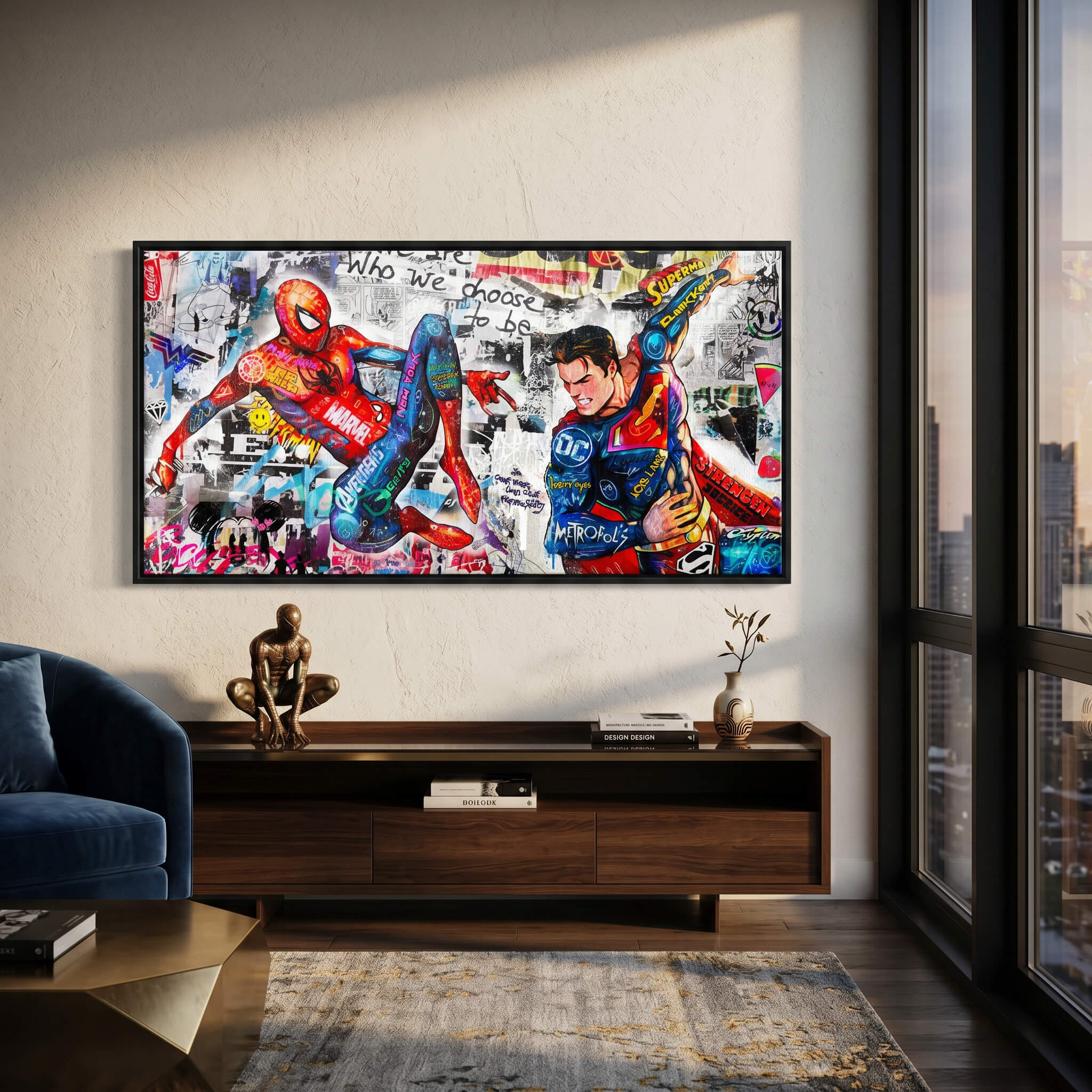 Superman meets Spiderman