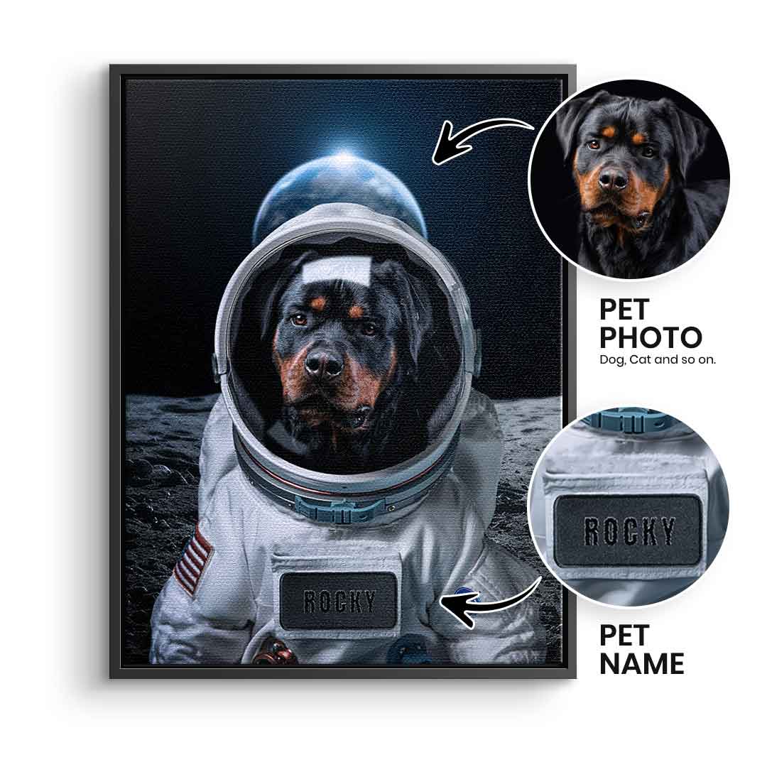 Astronaut Zwierzak Portret Personalizowany