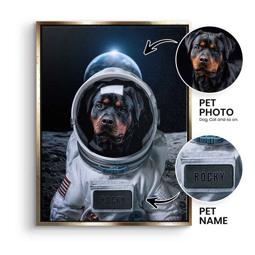 Astronaut Zwierzak Portret Personalizowany