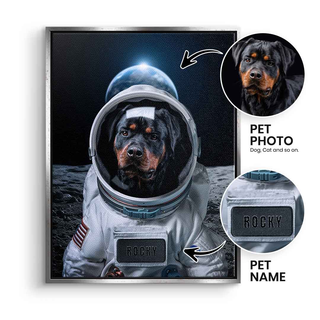 Astronaut Zwierzak Portret Personalizowany