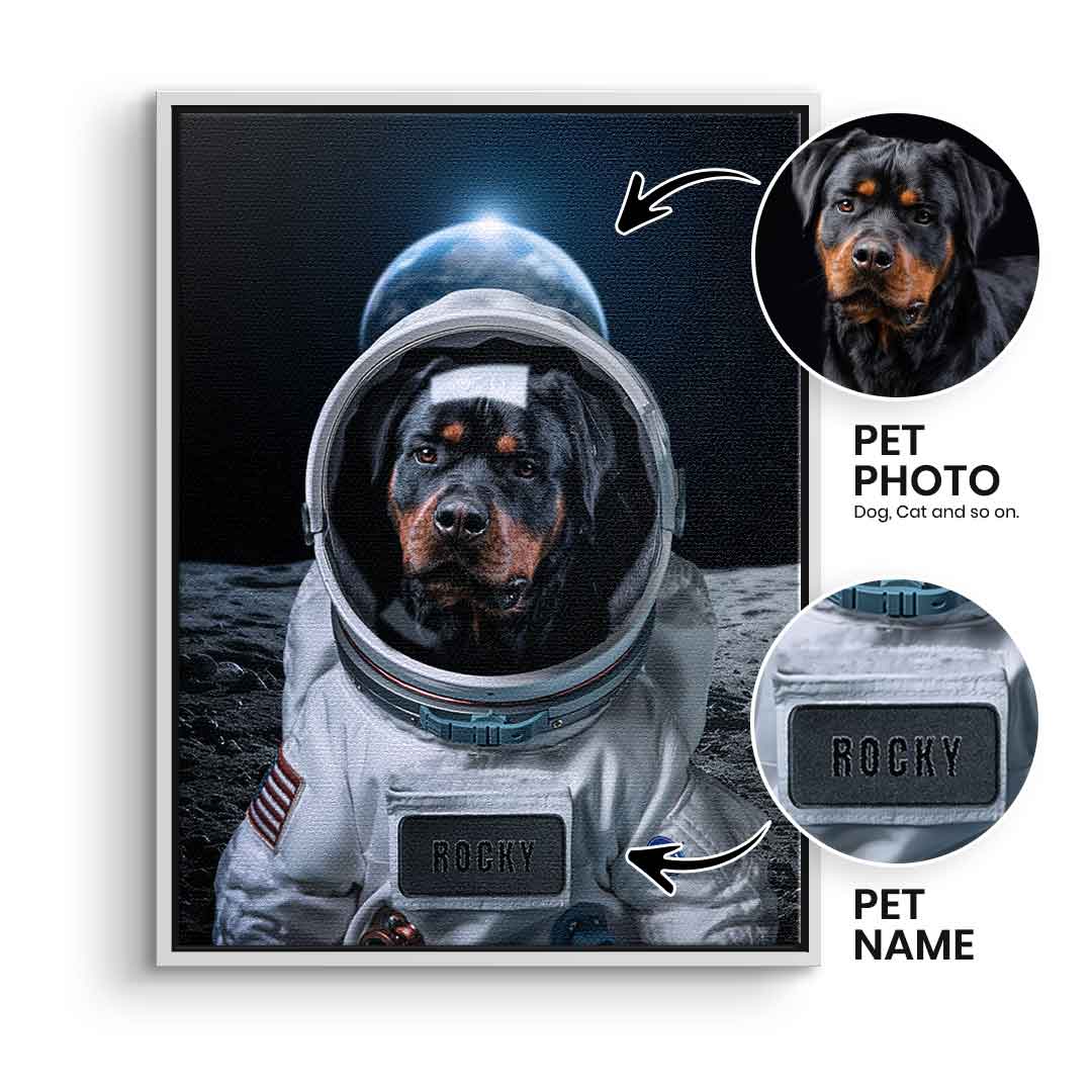 Astronaut Zwierzak Portret Personalizowany