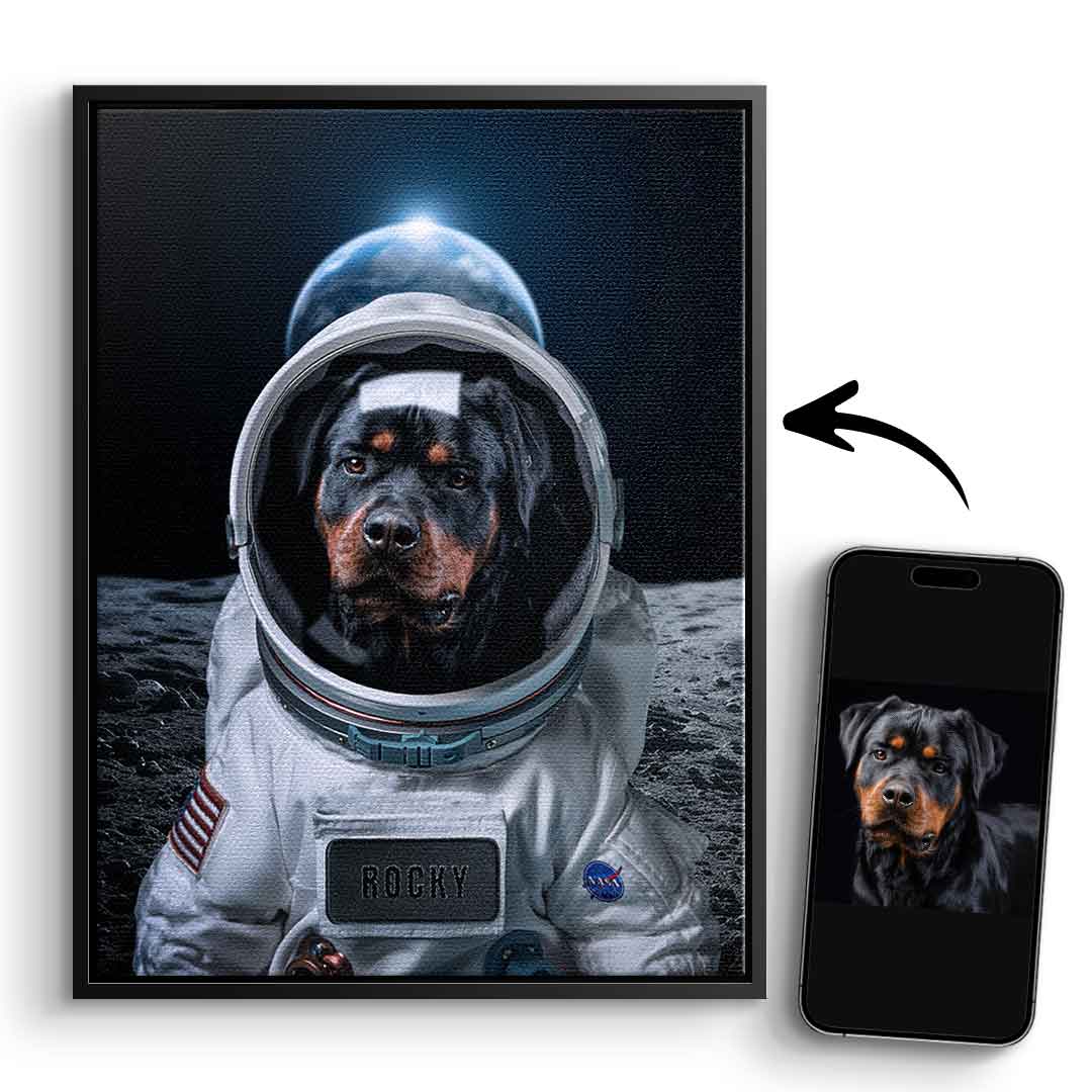 Astronaut Zwierzak Portret Personalizowany