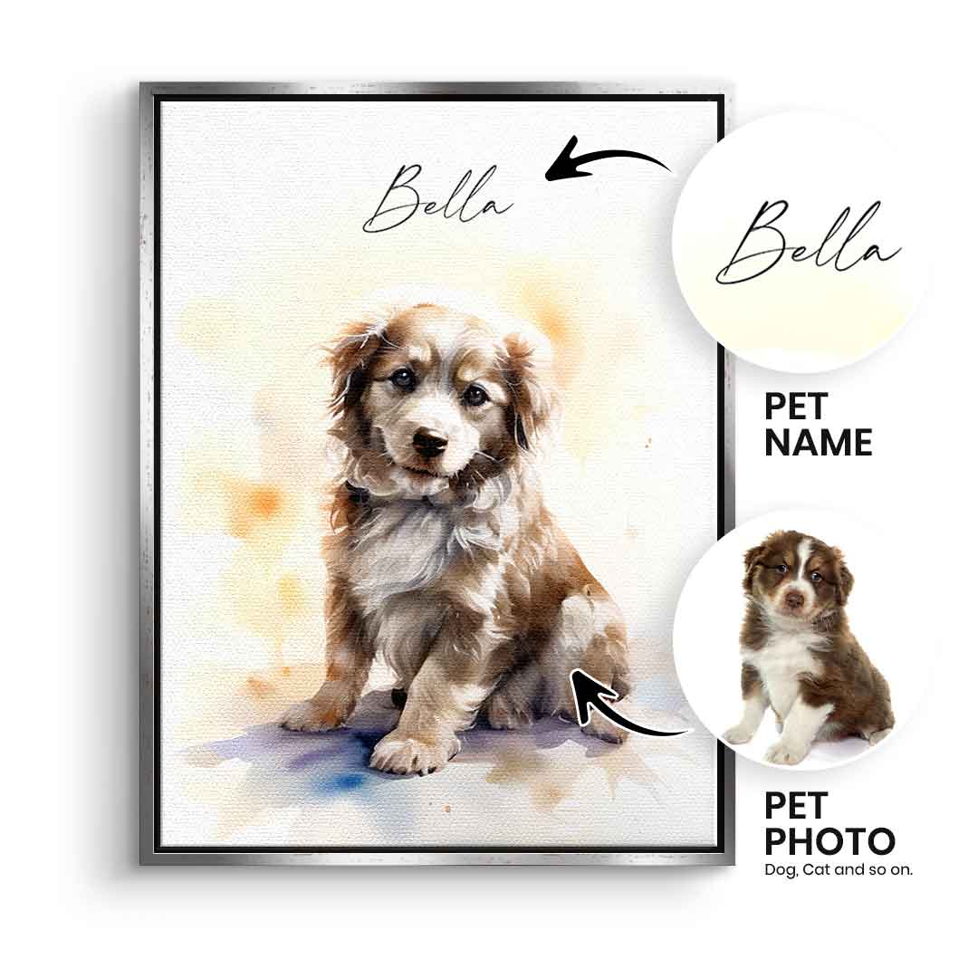 Watercolor Pet Portrait Personalizable