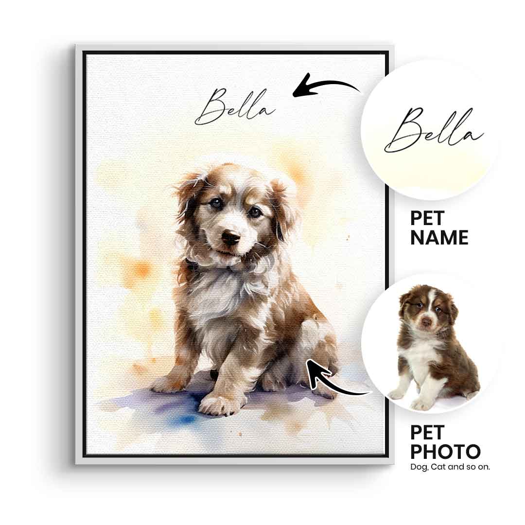 Watercolor Pet Portrait Personalizable