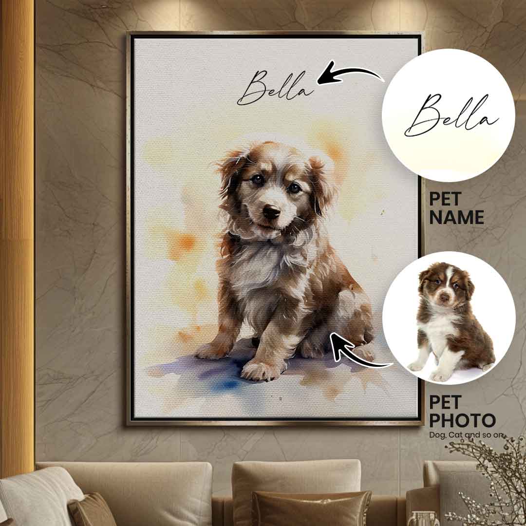 Watercolor Pet Portrait Personalizable