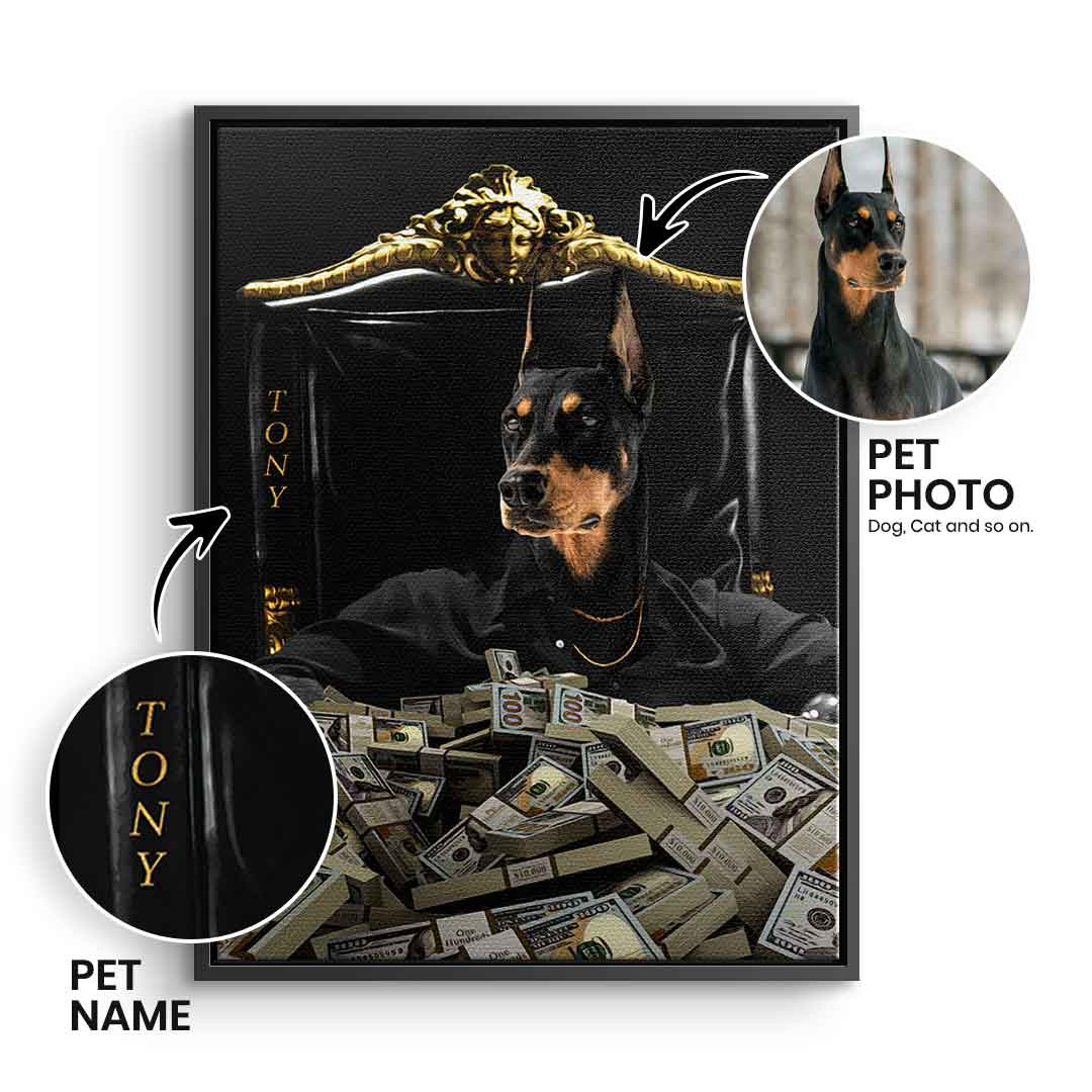 Scarface Pet Portrait Customizable