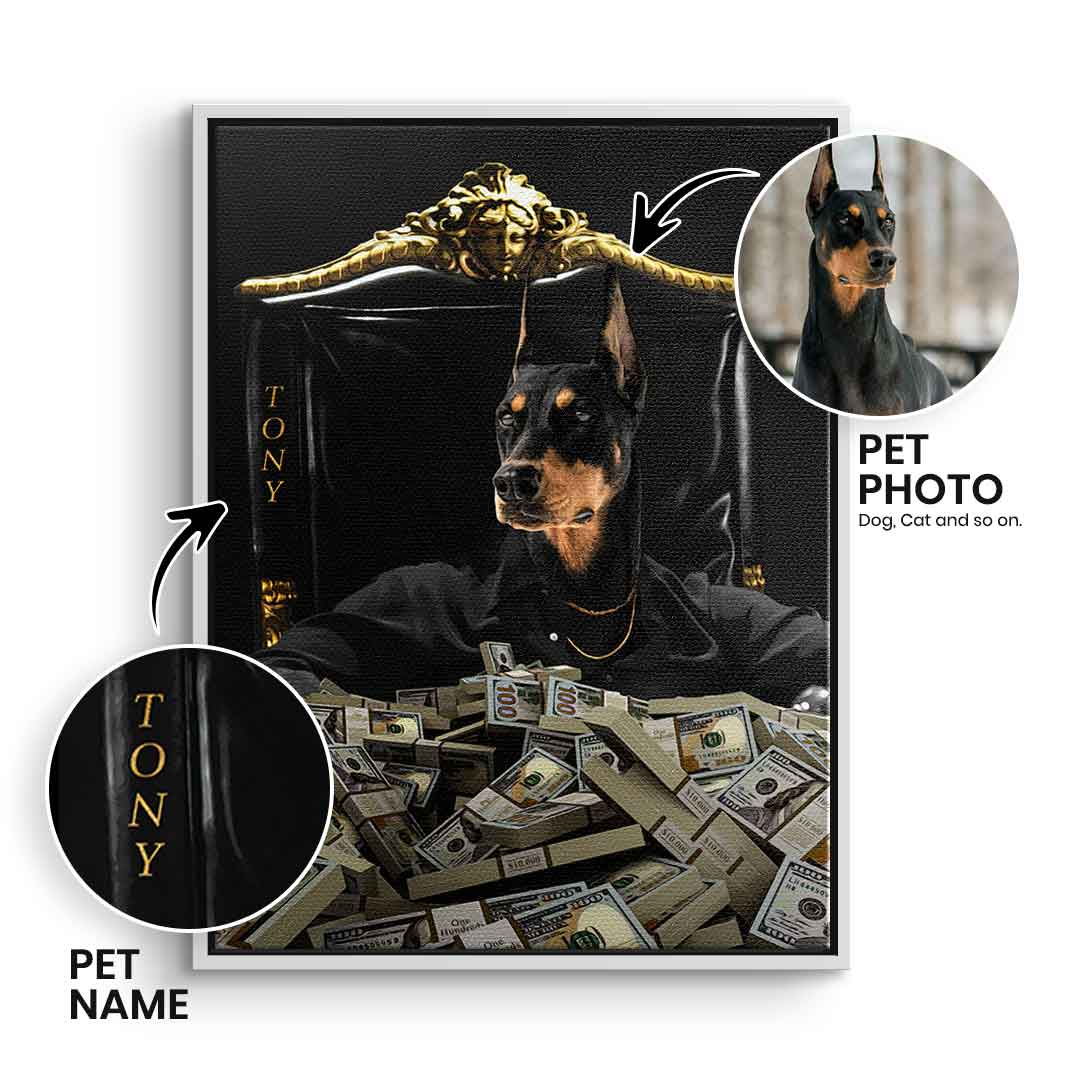Scarface Pet Portrait Customizable