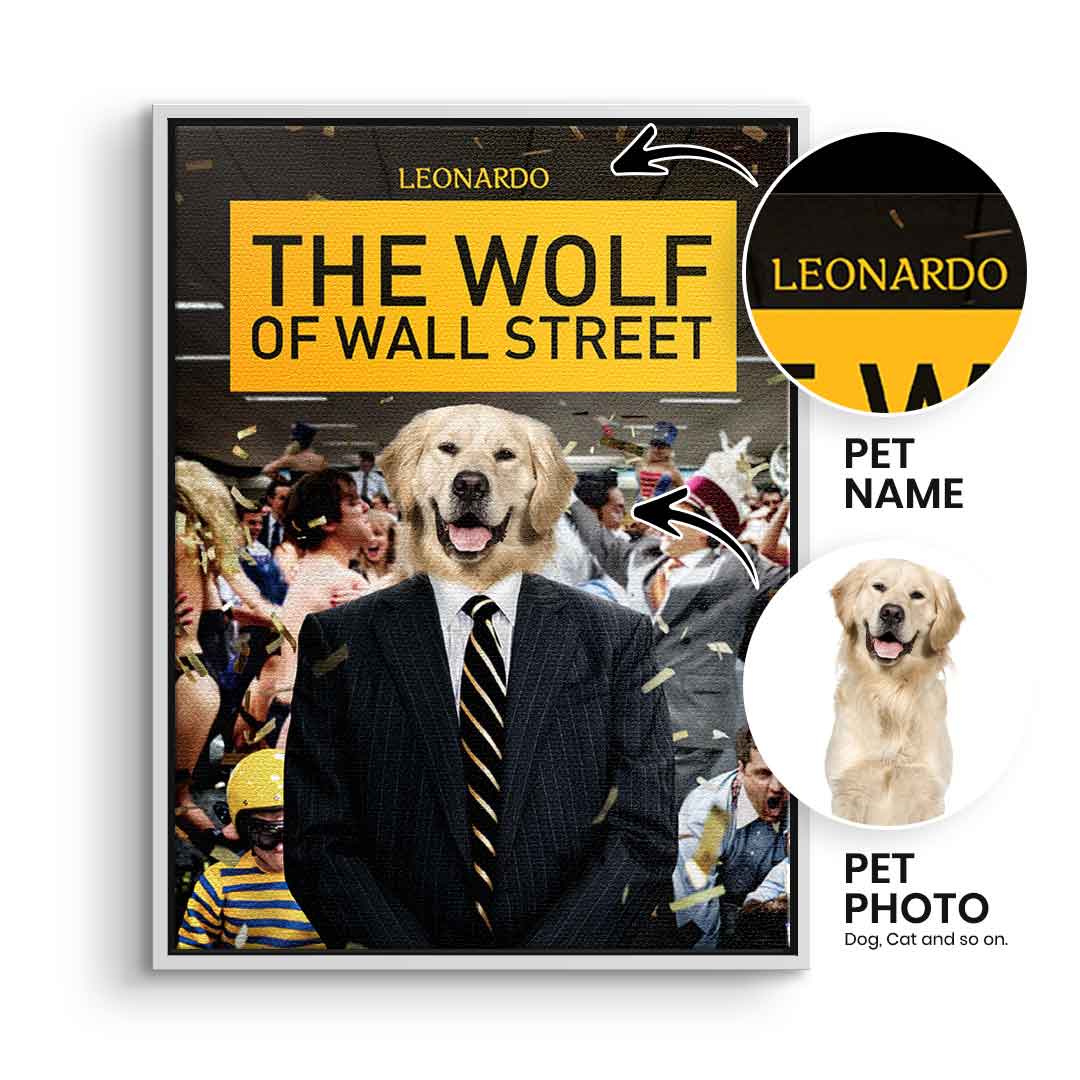 Wolf of Wall Street Haustier Portrait - Personalisierbar