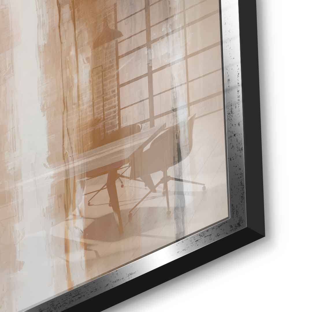 Stripes in Soft Neutrals - Acrylic Glass