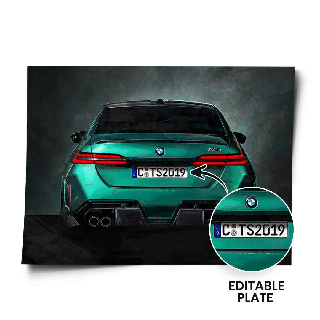 BMW M5 Backside - Poster - Personalisierbar