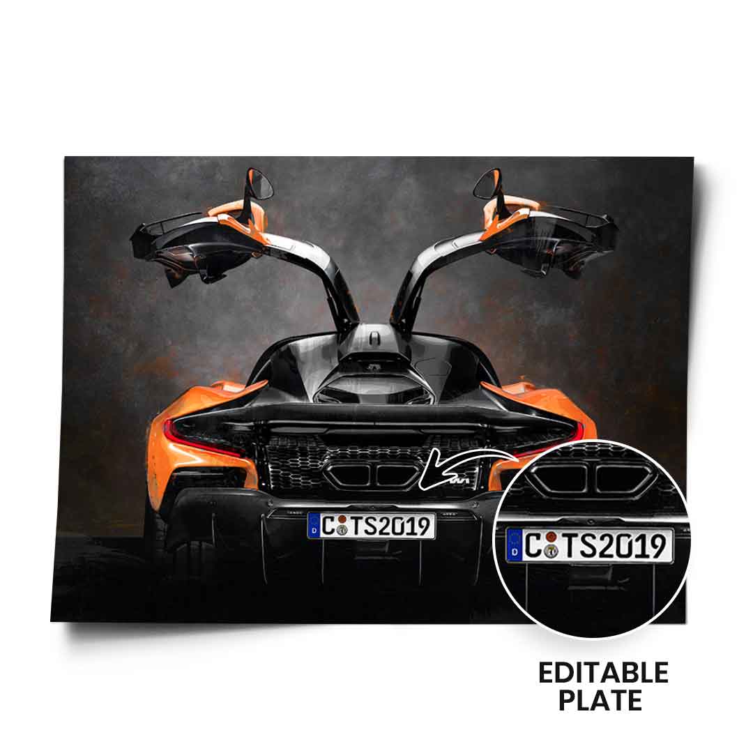 Mclaren Backside - Poster - Personalisierbar