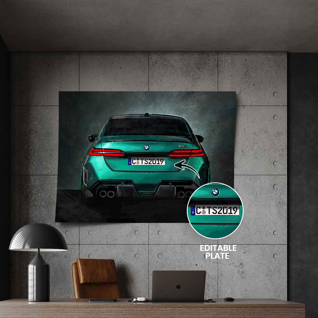 BMW M5 Backside - Poster - Personalisierbar