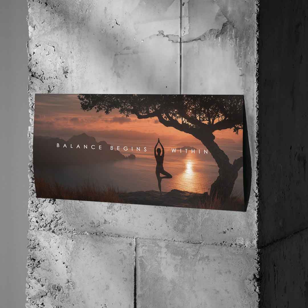 Równowaga zaczyna się w środku - plakat