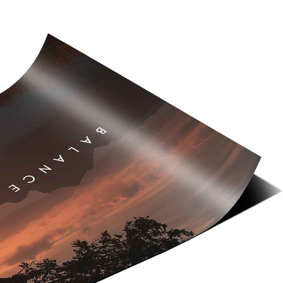 Równowaga zaczyna się w środku - plakat