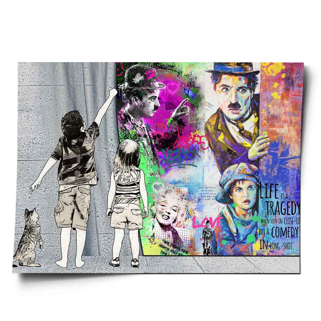 Banksy Curtain - Poster